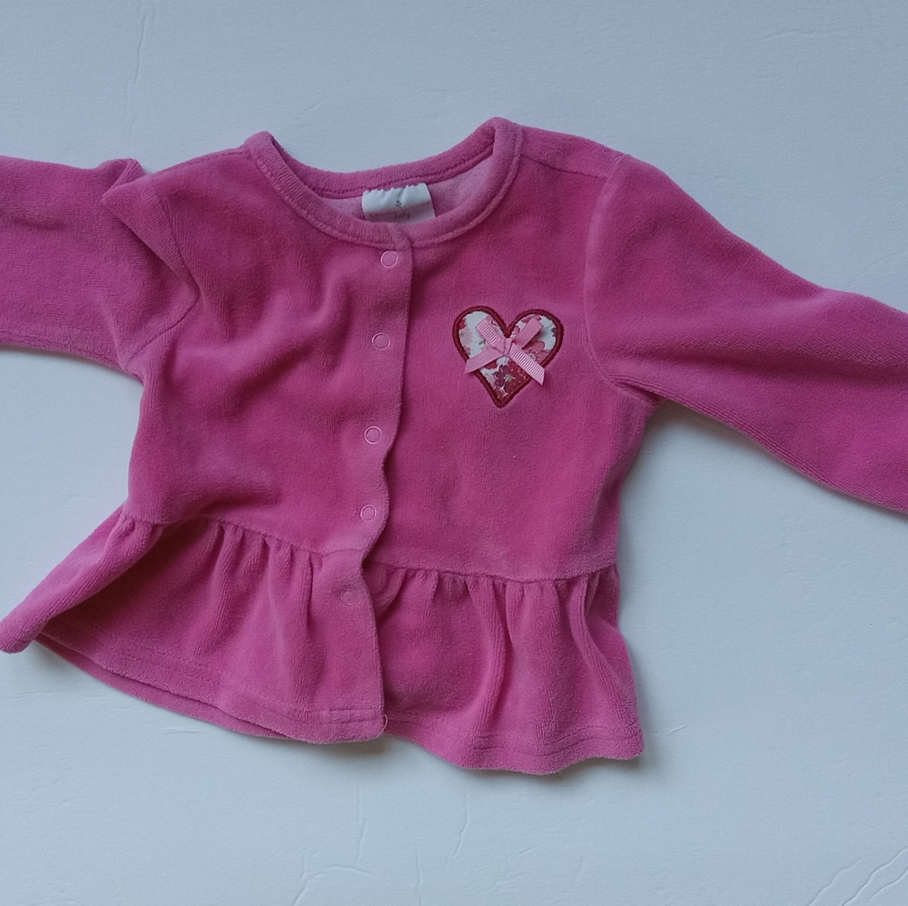 Laura Ashley Baby SIZE 6-9 MONTHS Preowned EUC PINK w/ Heart